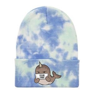 Funny Feeling Stabby Kawaii Whale Tie Dye 12in Knit Beanie