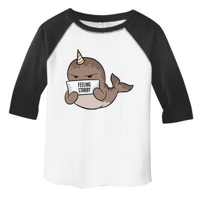 Funny Feeling Stabby Kawaii Whale Toddler Fine Jersey T-Shirt