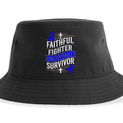 Faithful Fighter Survivor Juvenile Arthritis Awareness Sustainable Bucket Hat