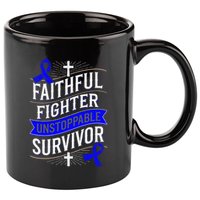 Faithful Fighter Survivor Juvenile Arthritis Awareness 11oz C Handle Ceramic Mug