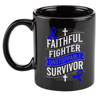 Faithful Fighter Survivor Juvenile Arthritis Awareness 11oz C Handle Ceramic Mug