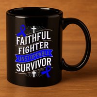 Faithful Fighter Survivor Juvenile Arthritis Awareness 11oz C Handle Ceramic Mug