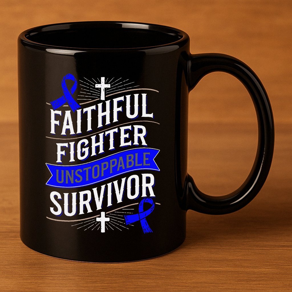 Faithful Fighter Survivor Juvenile Arthritis Awareness 11oz C Handle Ceramic Mug