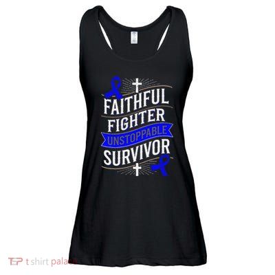 Faithful Fighter Survivor Juvenile Arthritis Awareness Ladies Essential Flowy Tank