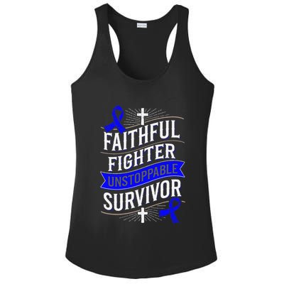 Faithful Fighter Survivor Juvenile Arthritis Awareness Ladies PosiCharge Competitor Racerback Tank