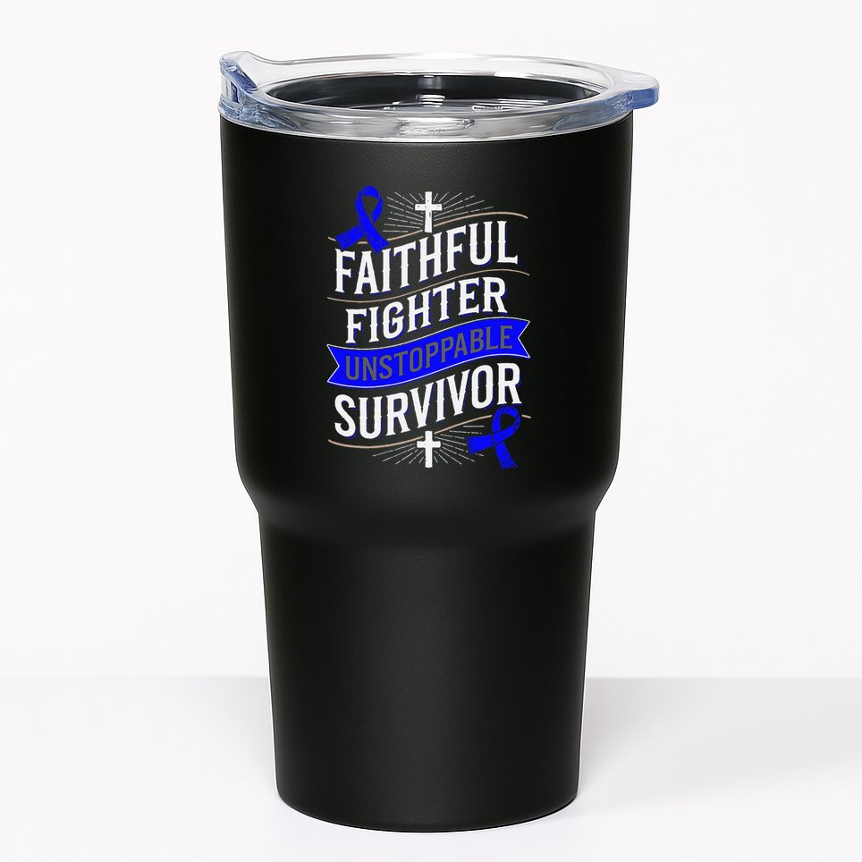 Faithful Fighter Survivor Juvenile Arthritis Awareness Tumbler