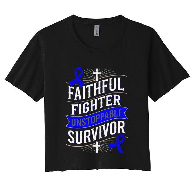 Faithful Fighter Survivor Juvenile Arthritis Awareness Crop Top