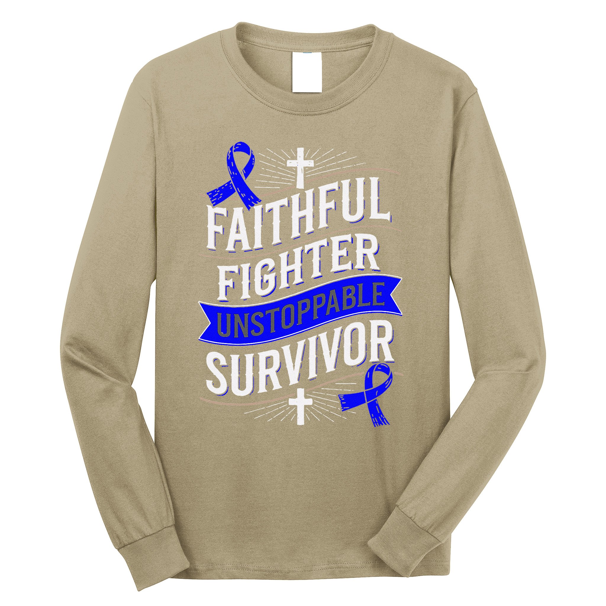 Faithful Fighter Survivor Juvenile Arthritis Awareness Long Sleeve Shirt