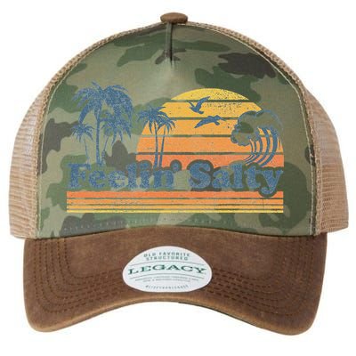 Funny Feelin Salty Beach Summer Vacation Legacy Tie Dye Trucker Hat