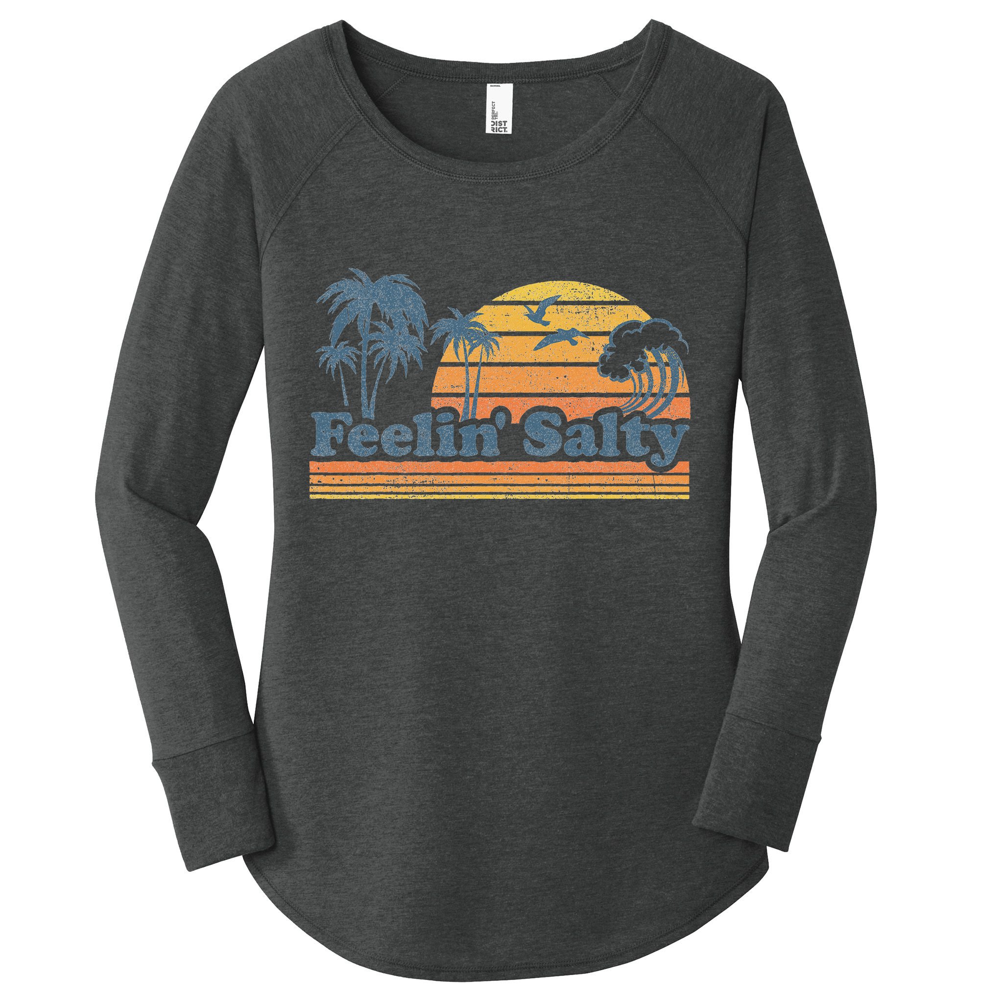 Funny Feelin Salty Beach Summer Vacation Women's Perfect Tri Tunic Long Sleeve Shirt