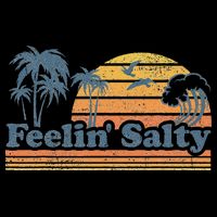 Funny Feelin Salty Beach Summer Vacation Flat Bill Trucker Hat