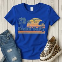 Funny Feelin Salty Beach Summer Vacation Womens T-Shirt