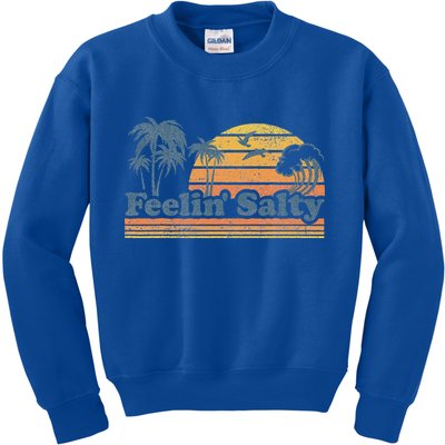 Funny Feelin Salty Beach Summer Vacation Kids Sweatshirt