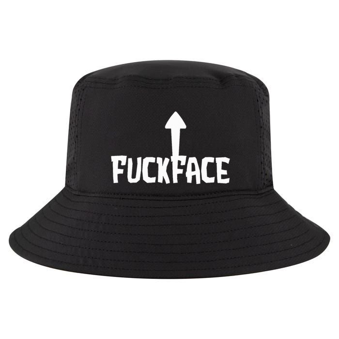 Fuck Face Self Deprecating Arrow Up Fuckface Cool Comfort Performance Bucket Hat