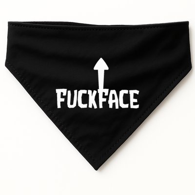 Fuck Face Self Deprecating Arrow Up Fuckface USA-Made Doggie Bandana