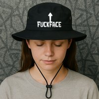 Fuck Face Self Deprecating Arrow Up Fuckface Bucket Hat