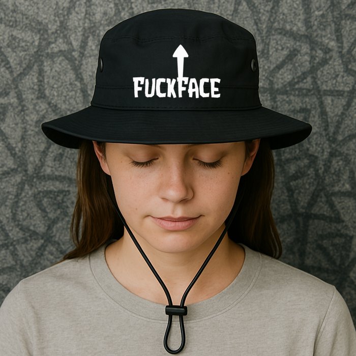 Fuck Face Self Deprecating Arrow Up Fuckface Bucket Hat