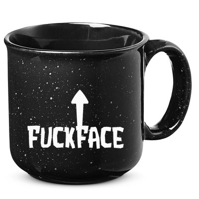 Fuck Face Self Deprecating Arrow Up Fuckface 15oz Campfire Ceramic Mug
