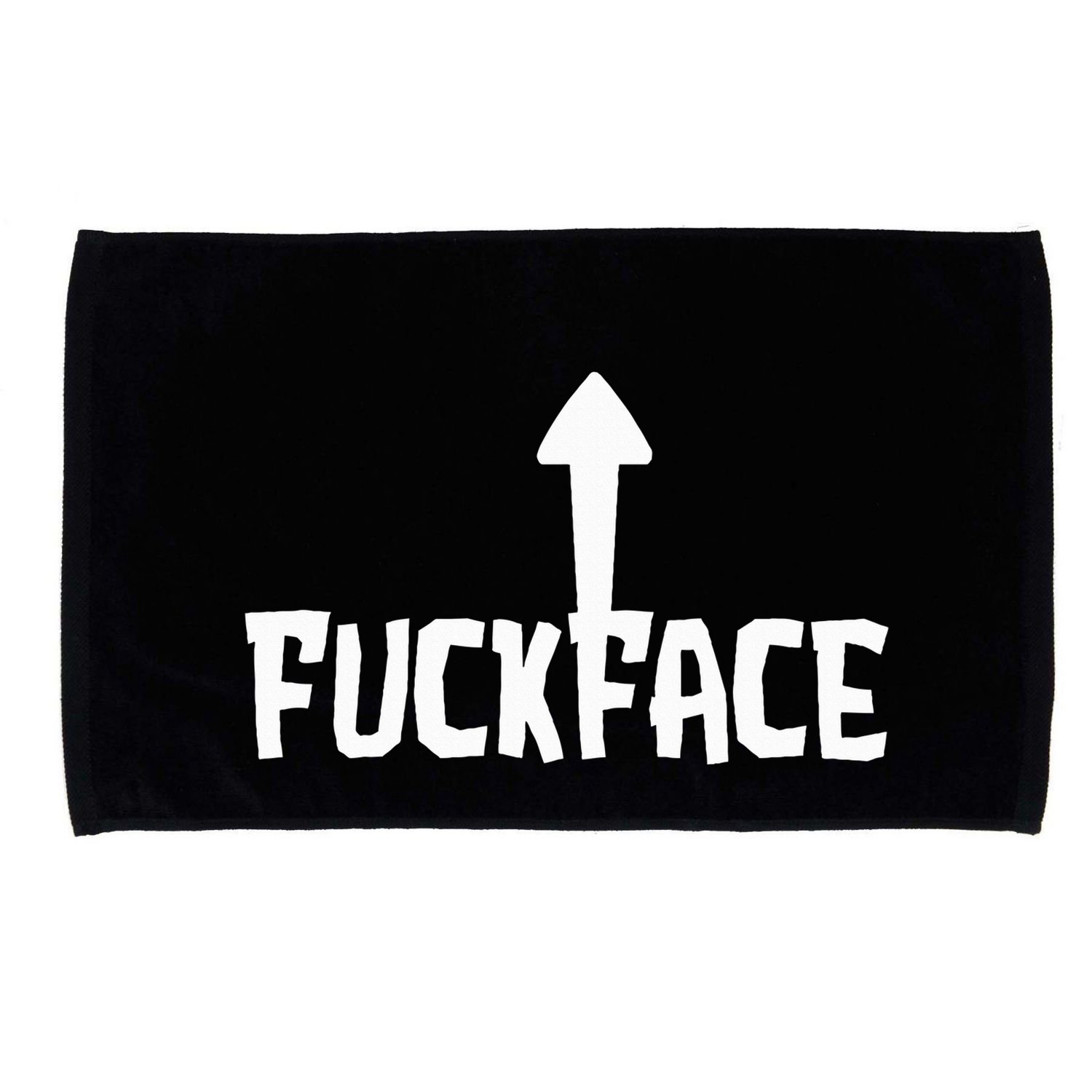 Fuck Face Self Deprecating Arrow Up Fuckface Microfiber Hand Towel