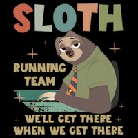 Funny Flash Sloth Running Team We’Ll Get There Sloth Impact Tech Backpack