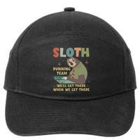 Funny Flash Sloth Running Team We’Ll Get There Sloth 7-Panel Snapback Hat
