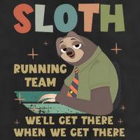 Funny Flash Sloth Running Team We’Ll Get There Sloth 25L Jumbo Tote