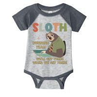 Funny Flash Sloth Running Team We’Ll Get There Sloth Infant Baby Jersey Bodysuit