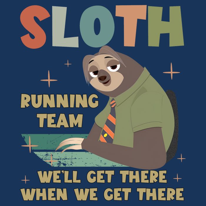 Funny Flash Sloth Running Team We’Ll Get There Sloth Infant Baby Jersey Bodysuit