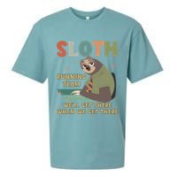 Funny Flash Sloth Running Team We’Ll Get There Sloth Sueded Cloud Jersey T-Shirt