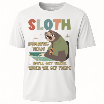 Funny Flash Sloth Running Team We’Ll Get There Sloth Performance Shirt