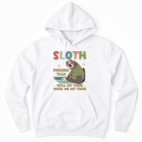 Funny Flash Sloth Running Team We’Ll Get There Sloth Hoodie