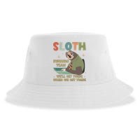 Funny Flash Sloth Running Team We’Ll Get There Sloth Sustainable Bucket Hat