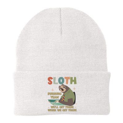 Funny Flash Sloth Running Team We’Ll Get There Sloth Beanie