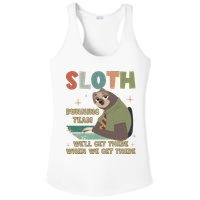 Funny Flash Sloth Running Team We’Ll Get There Sloth Ladies PosiCharge Competitor Racerback Tank