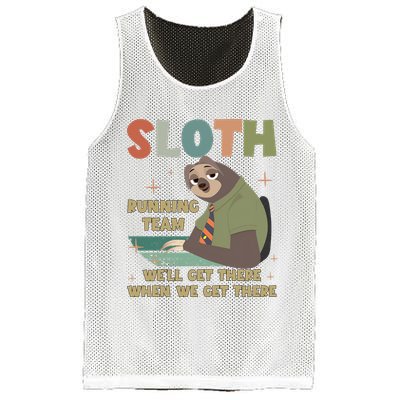 Funny Flash Sloth Running Team We’Ll Get There Sloth Mesh Reversible Basketball Jersey Tank