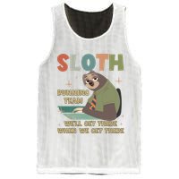 Funny Flash Sloth Running Team We’Ll Get There Sloth Mesh Reversible Basketball Jersey Tank