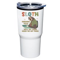 Funny Flash Sloth Running Team We’Ll Get There Sloth Tumbler
