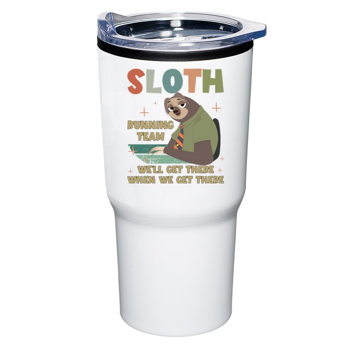 Funny Flash Sloth Running Team We’Ll Get There Sloth Tumbler