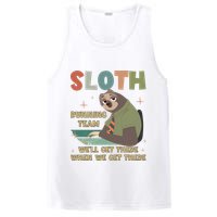 Funny Flash Sloth Running Team We’Ll Get There Sloth PosiCharge Competitor Tank