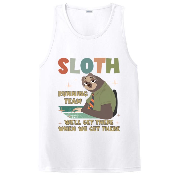 Funny Flash Sloth Running Team We’Ll Get There Sloth PosiCharge Competitor Tank