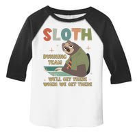 Funny Flash Sloth Running Team We’Ll Get There Sloth Toddler Fine Jersey T-Shirt