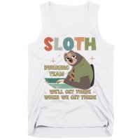 Funny Flash Sloth Running Team We’Ll Get There Sloth Tank Top