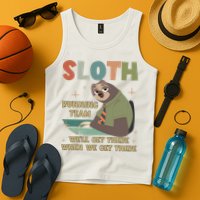 Funny Flash Sloth Running Team We’Ll Get There Sloth Tank Top
