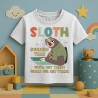 Funny Flash Sloth Running Team We’Ll Get There Sloth Toddler T-Shirt