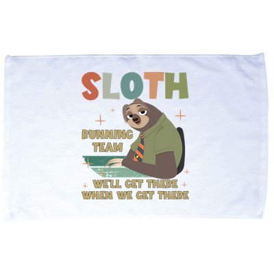 Funny Flash Sloth Running Team We’Ll Get There Sloth Microfiber Hand Towel