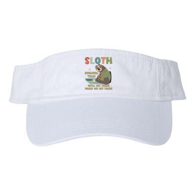 Funny Flash Sloth Running Team We’Ll Get There Sloth Visor