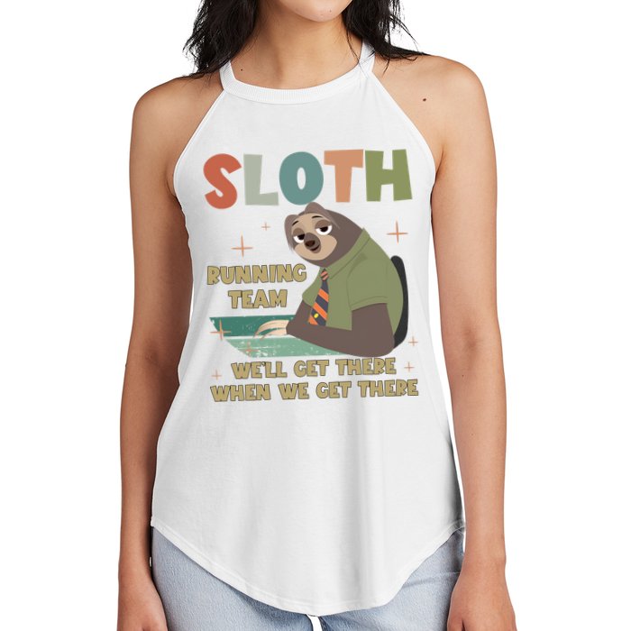 Funny Flash Sloth Running Team We’Ll Get There Sloth Women's Perfect Tri Rocker Tank
