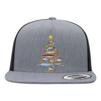 Freshwater Fish Species Christmas Tree Fishing Xmas Flat Bill Trucker Hat