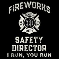 Funny FIREWORKS SAFETY DIRECTOR Firefighter America Red Bucket Hat