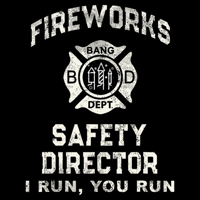 Funny FIREWORKS SAFETY DIRECTOR Firefighter America Red Bucket Hat
